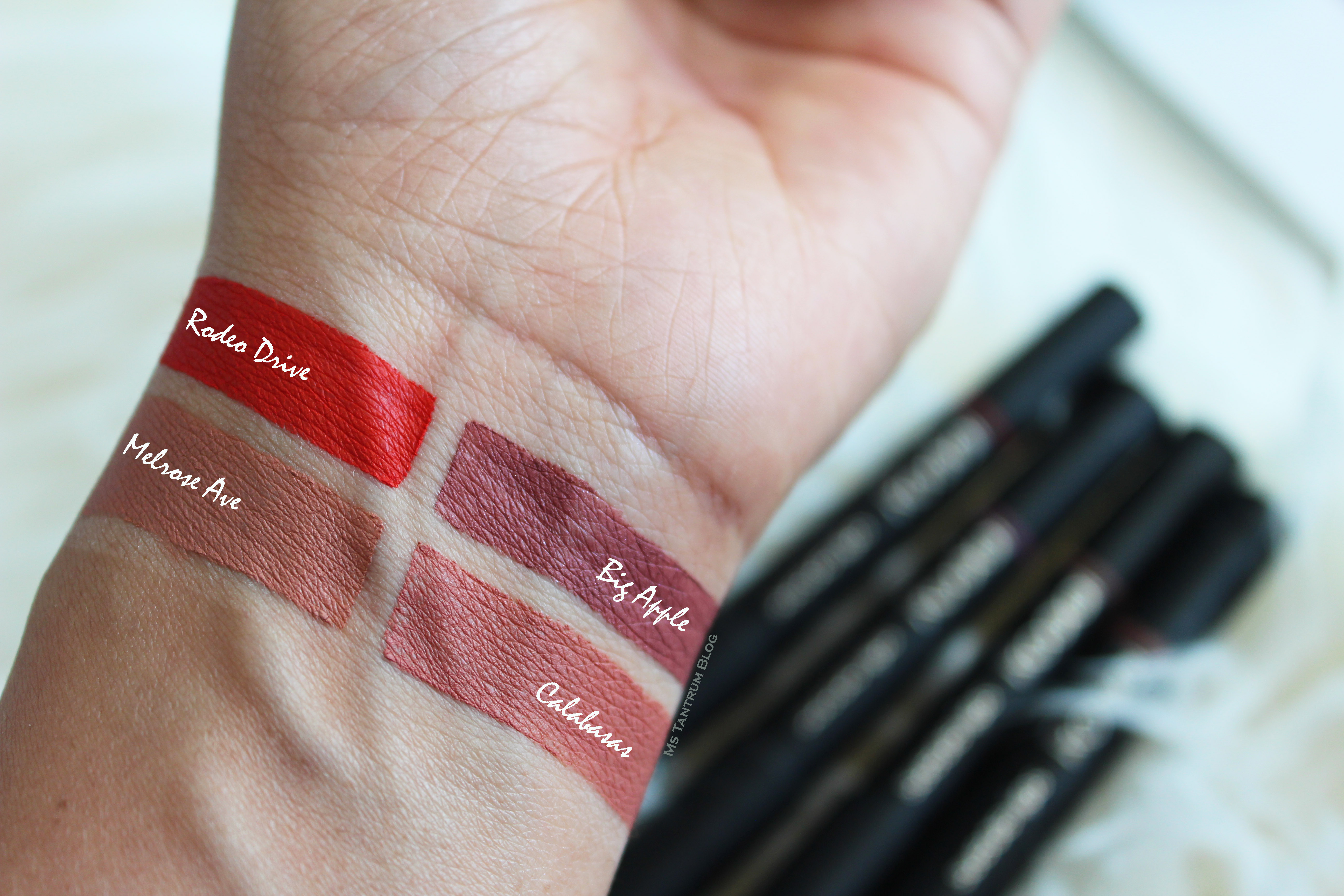 Rodial Suede lips swatches