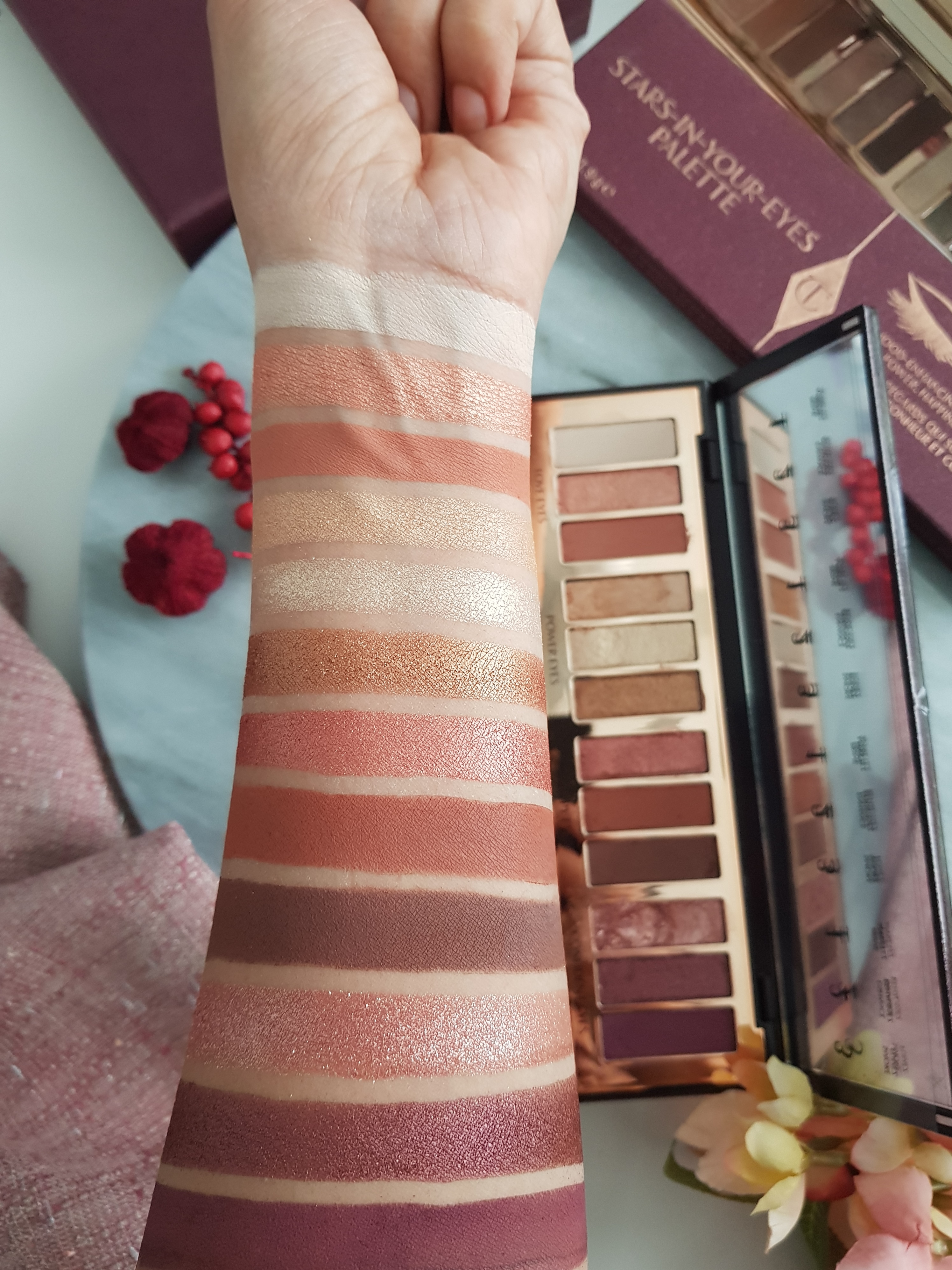 Charlotte Tilbury Stars In Your Eyes Palette swatches - Ms Tantrum Blog