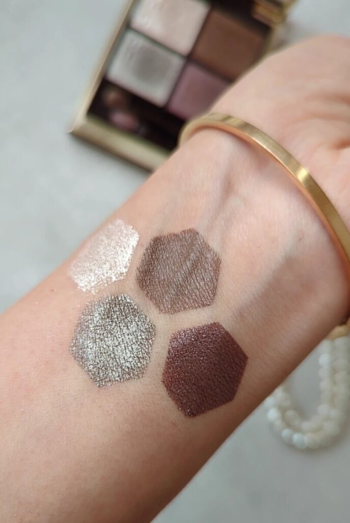 SUQQU 142 YUKIKOYOI (Taupe Cool Tone Chic Silver x Misty Brown) swatches